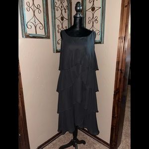 Signature Tessa black ruffle dress hi-lo style purchased at DressBarn worn once